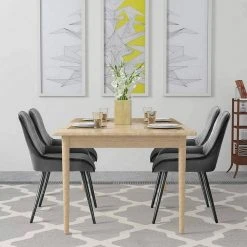 EUGAD Esszimmerstuhl (2 Stück), Polsterstuhl Küchenstuhl Wohnzimmerstuhl mit Rückenlehne, Sitzfläche aus Samt, Retrostuhl mit Metallbeine für Esszimmer Wohnzimmer, Schwarz Dunkelgrau, Dunkelgr&uuml;n -TischStuhl Verkäufe f9f44900 b822 5afe b29d cffae7d569e7