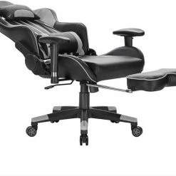 EUGAD Gaming-Stuhl (1 Stück), Racing Stuhl mit Fußstütze Racing Stuhl Drehstuhl Bürostuhl Schreibtischstuhl PC Stuhl mit Wippfunktion Höhenverstellbar Kunstleder Rot Grau, Weiß -TischStuhl Verkäufe fa00e110 3618 5046 b718 16f88b990adc