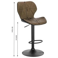 EUGAD Barhocker, 4er-Set mit Rückenlehne aus Kunstleder Metall Braun Anthrazit, Dunkelbraun, Grau -TischStuhl Verkäufe fae39342 c9b8 4c40 8687 73b2b52f267b