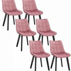 EUGAD Esszimmerstuhl (6 Stück), Wohnzimmerstuhl mit Rückenlehne, Polsterstuhl Küchenstuhl Weich Samt und Holz für ESS- und Wohnzimmer Schwarz Dunkelgrau, Dunkelgr&uuml;n, Rosa -TischStuhl Verkäufe fb328647 7b68 5938 9a89 f120485e0f2a