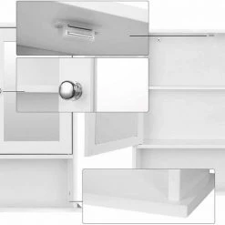 EUGAD Spiegelschrank Hängeschrank mit Ablage mit Ablage Schminkschrank aus Holz 56 x 58 x 13 cm weiß -TischStuhl Verkäufe fb777925 586b 526c 8910 e33a611359ce