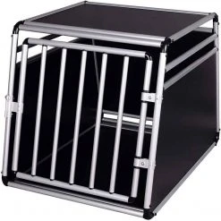 EUGAD Tiertransportbox, Hundetransportbox Alu Hundebox Reisebox Autobox für Husky Samojede Weimaraner Labrador Golden Retriever 90 x 65 x 69 cm XXL Schwarz Grau -TischStuhl Verkäufe fb9caa03 a32b 5045 a622 b0567abfdb9d