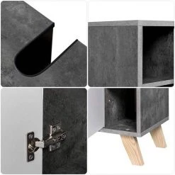 EUGAD Waschbeckenunterschrank Unterschrank Badezimmerschrank mit Tür 60 x 30 x 62 cm Grau-Weiß -TischStuhl Verkäufe fc5b7af0 a79c 57ea af97 9a5a0c99e0e4