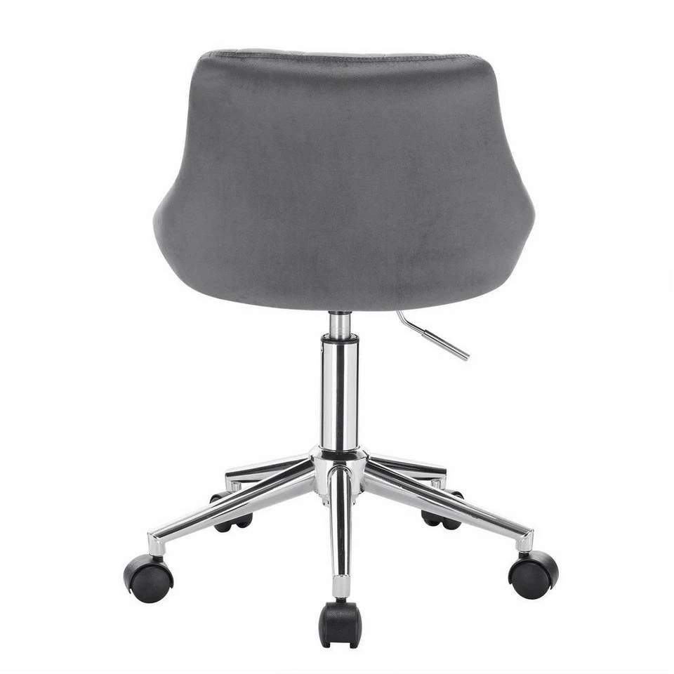 EUGAD Schreibtischstuhl (1 Stück), Bürohocker Rollhocker mit Rollen, Samt, höhenverstellbar, Rosa Dunkellgrau, Hellgrau 19 EUGAD Schreibtischstuhl (1 Stück), Bürohocker Rollhocker mit Rollen, Samt, höhenverstellbar, Rosa Dunkellgrau, Hellgrau – Bild 19