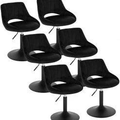 EUGAD Barhocker (6 St), Barstuhl Barsessel Sessel Loungesessel höhenverstellbar Clubsessel Cocktailsessel Drehsessel Samt Sitzhöhe 40–55 cm Rosa Dunkelgrau, Schwarz -TischStuhl Verkäufe fd1d1303 cace 4e49 a4cc 01fa84ac069c