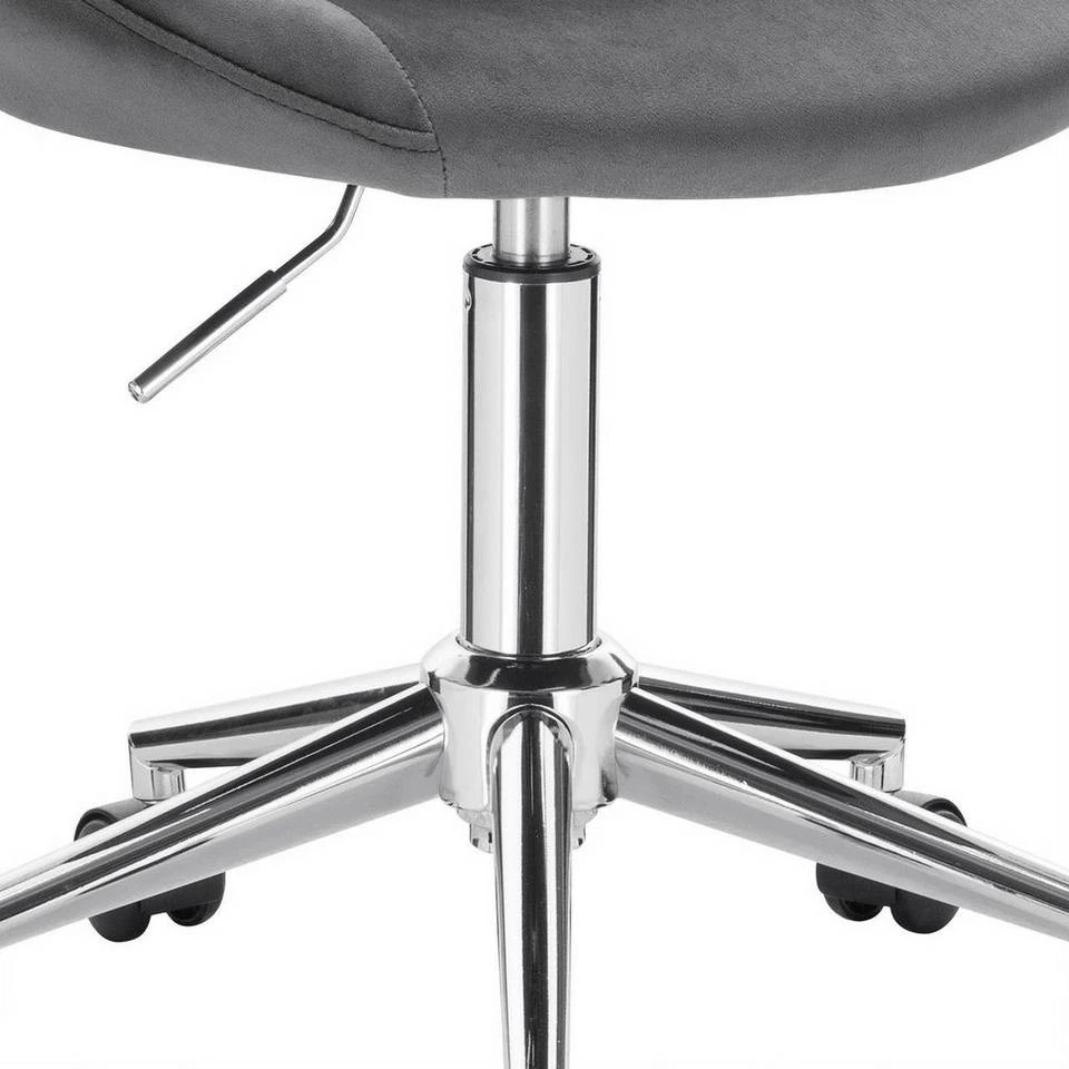 EUGAD Schreibtischstuhl (1 Stück), Bürohocker Rollhocker mit Rollen, Samt, höhenverstellbar, Rosa Dunkellgrau, Hellgrau 21 EUGAD Schreibtischstuhl (1 Stück), Bürohocker Rollhocker mit Rollen, Samt, höhenverstellbar, Rosa Dunkellgrau, Hellgrau – Bild 21